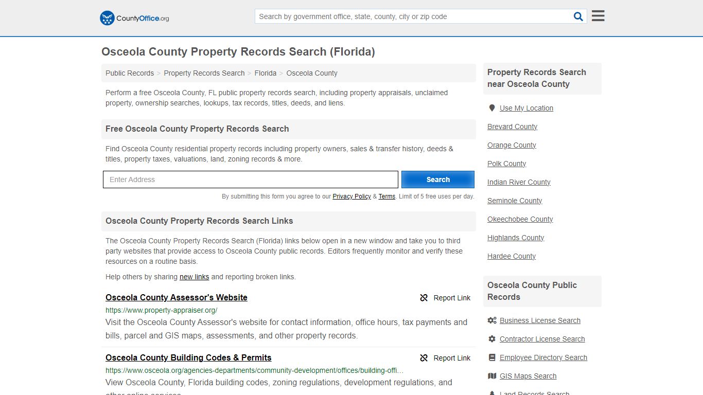 Osceola County Property Records Search (Florida) - County Office